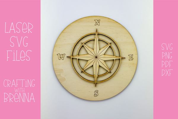 Compass Layered Nursery Sign SVG File SVG Crafting With Brenna 