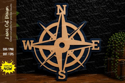 Compass Rose Laser Cut Svg Design SVG Regulrcrative 