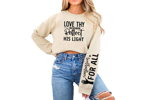 Compassion for All Sleeve SVG Design, Christian Sleeve SVG, Faith SVG Design, Jesus Sleeve SVG SVG Regulrcrative 