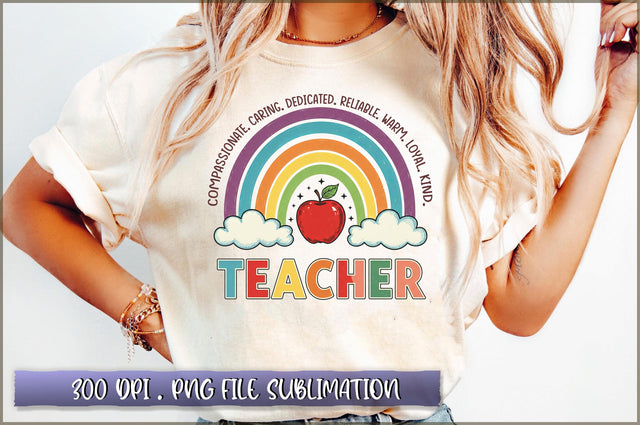 Compassionate. caring. dedicated. reliable. warm. loyal. kind. teacher sublimation Sublimation Shetara Begum 