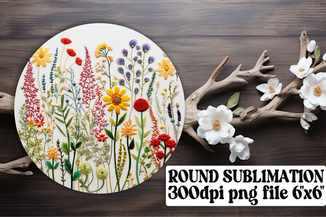 Complete Floral Circle Sublimation Collection - Sublimation, Keychain, Car Coaster Sublimation afrosvg 