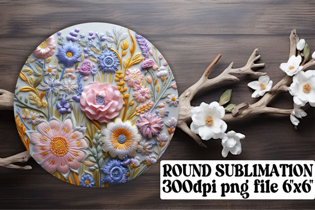 Complete Sublimation Kit - 3D Flowers, Round Ornaments, Circle, Keychain, Car Coaster Sublimation afrosvg 