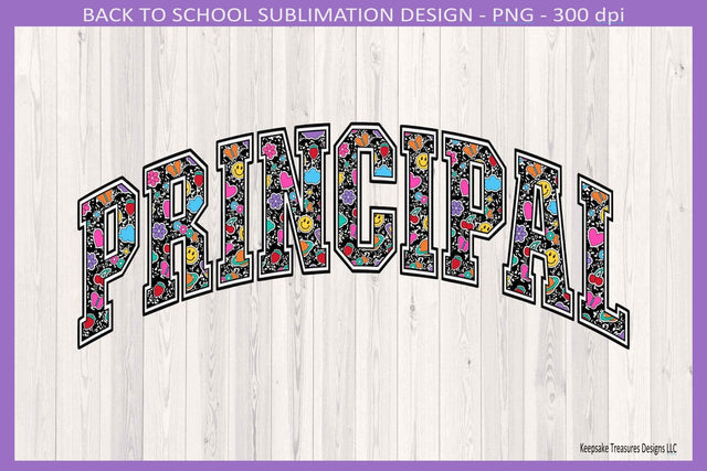Composition Book Principal Png Retro School Shirt Design, Sublimation Png Printable, Digital Download Sublimation Keepsake Treasures Designs LLC. 
