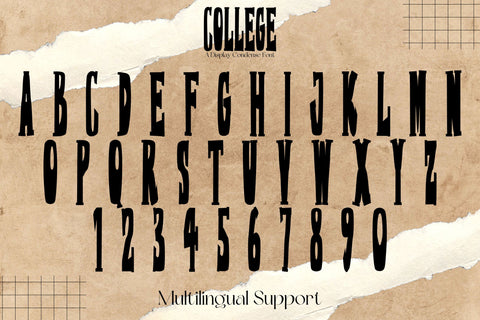 Condense College Font Dm Letter Studio 
