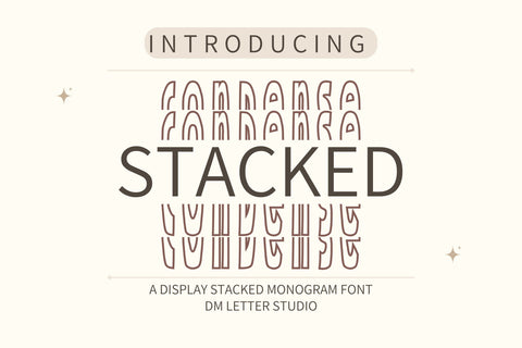 Condense Stacked Monogram Font Dm Letter Studio 