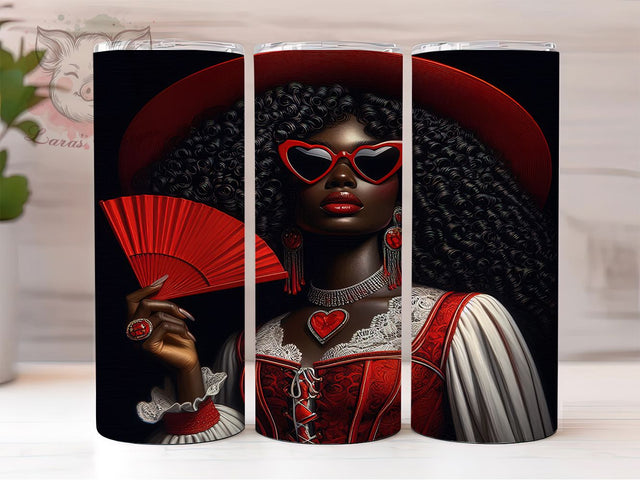 Confident Cowgirl 20oz Tumbler, Melanin Cowgirl Wrap, African Cowgirl Design, American Flag Sublimation, Patriotic USA Wrap, Western Cowgirl Theme, PNG Tumbler Wrap Sublimation Lara' s Designs 