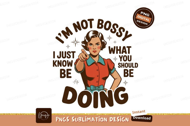 Confident woman pointing finger with text retro Sublimation Designangry 