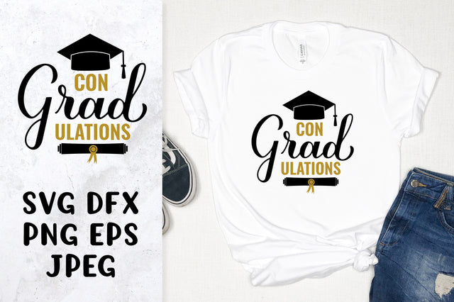 ConGRADutations SVG. Funny graduation quote shirt design SVG LaBelezoka 