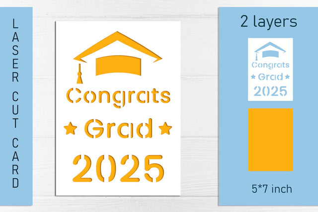 Congrats grad card svg, Layered papercut card 2025 SVG AnastasiyaArtDesign 
