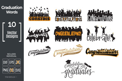 Congratulations Typography SVG AfterTenDesign 
