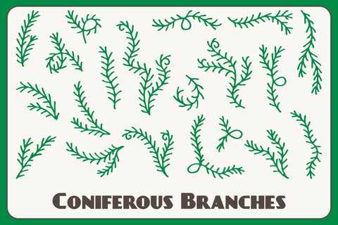Coniferous Branches PNG Clipart Sublimation Rin Green 