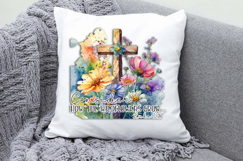 Consider How the Wildflowers Grow Luke 12:27 Shirt, Christianity Flower Shirt, Bible Verse Tshirt, Religious Tee Sublimation Jagonath Roy 