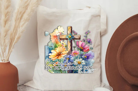 Consider How the Wildflowers Grow Luke 12:27 Shirt, Christianity Flower Shirt, Bible Verse Tshirt, Religious Tee Sublimation Jagonath Roy 