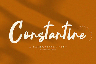 Constantine - Handwritten Font Font Alpaprana Studio 