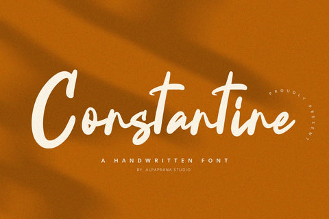 Constantine - Handwritten Font Font Alpaprana Studio 