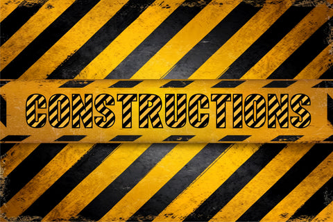 Construction Font SVG | Kids Alphabet | Under Construction Font TonisArtStudio 