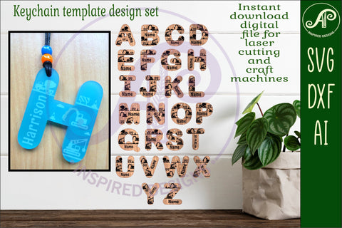 Construction theme tag letter designs keychain DIGITAL SVG SVG APInspireddesigns 