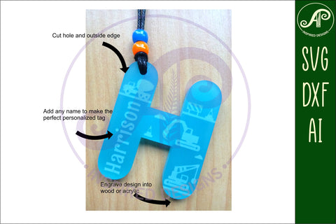 Construction theme tag letter designs keychain DIGITAL SVG SVG APInspireddesigns 