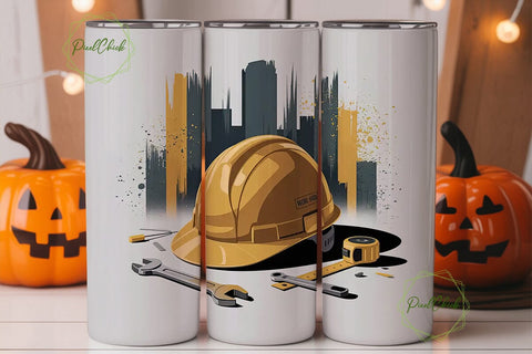 Construction Tools Tumbler Wrap Sublimation PixelChick 