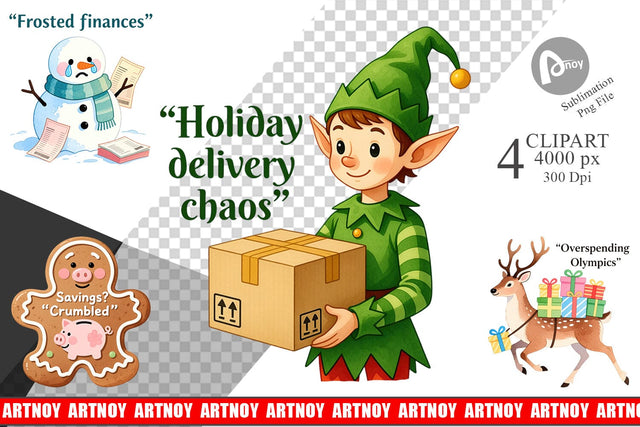 Consumerism Satire Clipart Sublimation artnoy 