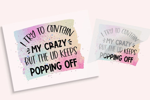 Contain The Crazy DTF Transfer Physical So Fontsy T-Shirt Iron-On Transfer Shop 6x6