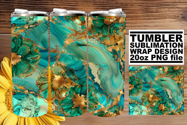 Contemporary Marble Swirls Tumbler Design - Sublimation 20oz Sublimation afrosvg 