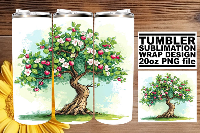 Contemporary Tree Design Tumbler Wrap - Sublimation 20oz Sublimation afrosvg 