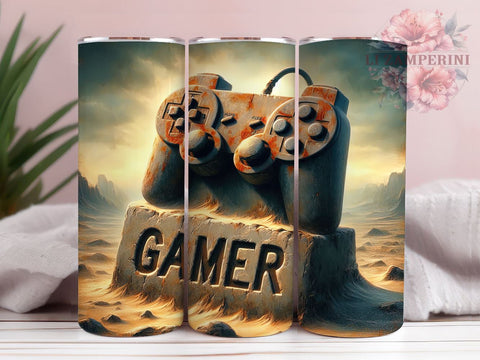 Controller Gamer 20oz Tumbler Wrap PNG, 3D Video Gaming Tumbler Png, Straight & Tapered Tumbler Wrap, Instant Digital Download Sublimation Li Zamperini 