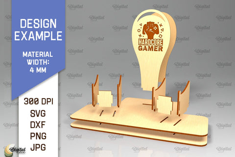 Controller Stand Laser Cut. Gaming Stand SVG Design SVG Evgenyia Guschina 