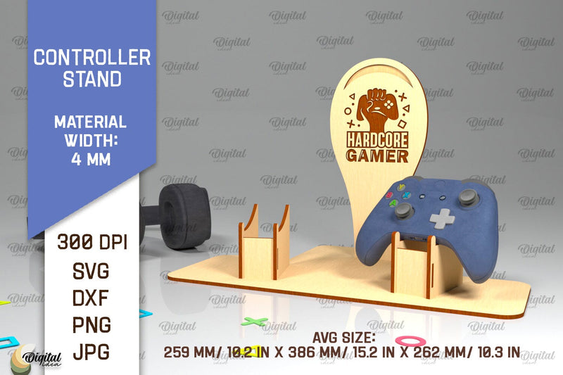 Controller Stand Laser Cut. Gaming Stand SVG Design SVG Evgenyia Guschina 