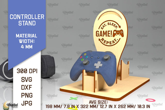 Controller Stand Laser Cut. Gaming Stand SVG Design SVG Evgenyia Guschina 