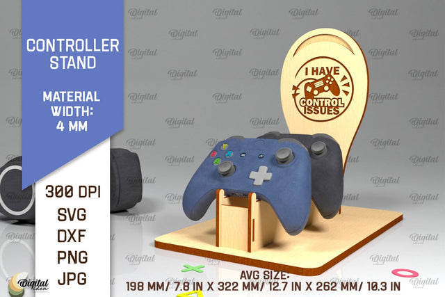 Controller Stand Laser Cut. Gaming Stand SVG Design SVG Evgenyia Guschina 
