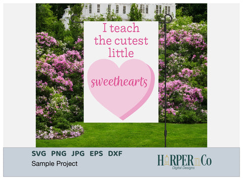 Conversation Heart Teacher SVG PNG Cut EPS File SVG HarperNCo 