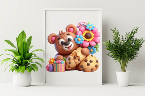 Cookie Bear Sublimation Clipart Bundle Sublimation SVGArt 