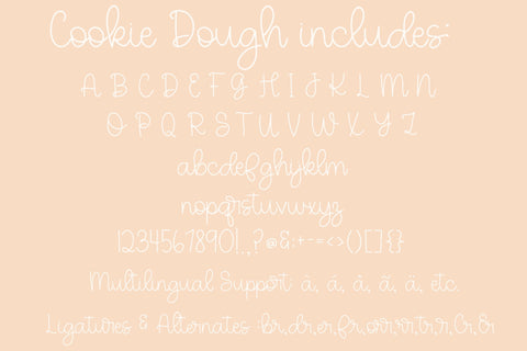 Cookie Dough, A Cute Handwritten Cursive Font Font Designing Digitals 