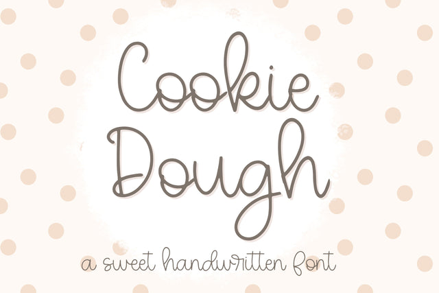 Cookie Dough, A Cute Handwritten Cursive Font Font Designing Digitals 