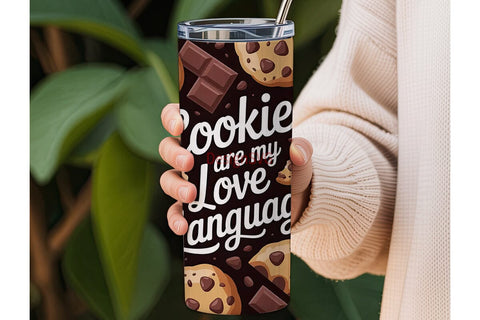 Cookie Love 20oz Tumbler Wrap Sublimation DesignSVG 