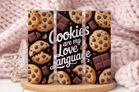 Cookie Love 20oz Tumbler Wrap Sublimation DesignSVG 
