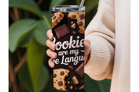 Cookie Love 20oz Tumbler Wrap Sublimation DesignSVG 