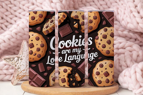 Cookie Love 20oz Tumbler Wrap Sublimation DesignSVG 