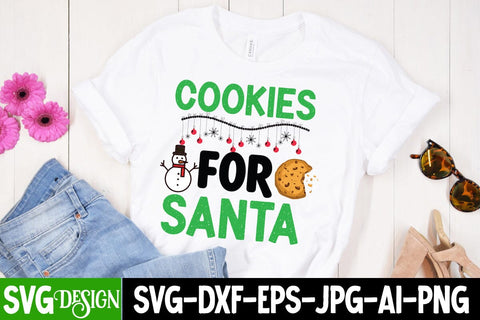 Cookies For Santa SVG Cut File, Cookies For Santa SVG Design, Cookies For Santa SVG Quotes , SVG Quotes, Merry Christmas SVG Design, Christnmas Sublimation PNG SVG BlackCatsMedia 