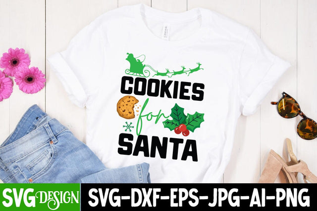 Cookies For Santa SVG Cut File ,Cookies For Santa SVG uQuotes, Cookies For Santa Sublimation Design, Christmas SVG Quotes, Merry Christmas SVG Design, Christnmas Sublimation PNG SVG BlackCatsMedia 