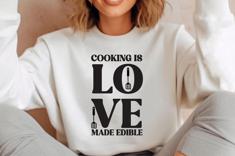 Cooking is love made edible , Kitchen svg bundle, Kitchen svg, Kitchen Quotes, Funny Quotes, Funny Svg SVG farhad farhad 