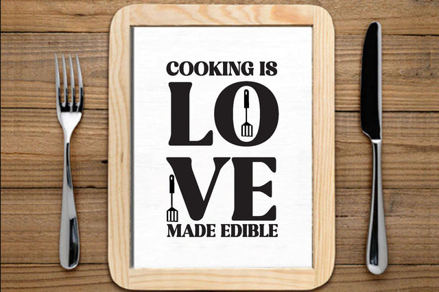 Cooking is love made edible , Kitchen svg bundle, Kitchen svg, Kitchen Quotes, Funny Quotes, Funny Svg SVG farhad farhad 