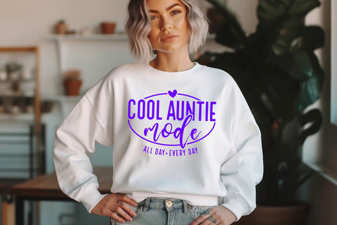 Cool Auntie Mode Svg Png Files, cool aunt club svg, Best Aunt Svg, Godmother Svg, Best Aunt Ever Svg SVG DesignDestine 