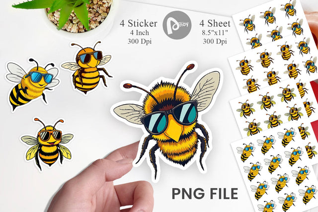 Cool Bee Sticker Sublimation artnoy 