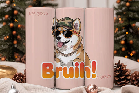 Cool Bruh Dog 20oz Tumbler Wrap Sublimation DesignSVG 