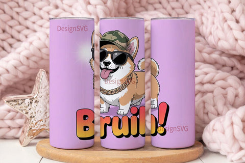 Cool Bruh Dog 20oz Tumbler Wrap Sublimation DesignSVG 