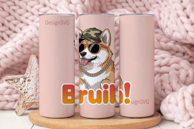 Cool Bruh Dog 20oz Tumbler Wrap Sublimation DesignSVG 