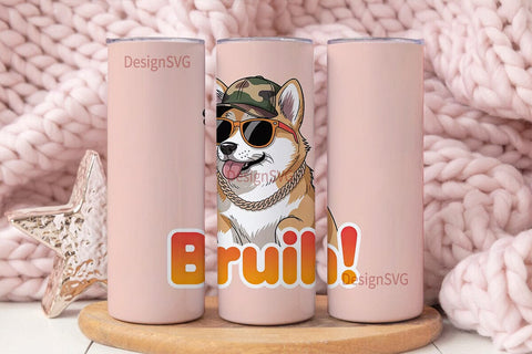 Cool Bruh Dog 20oz Tumbler Wrap Sublimation DesignSVG 